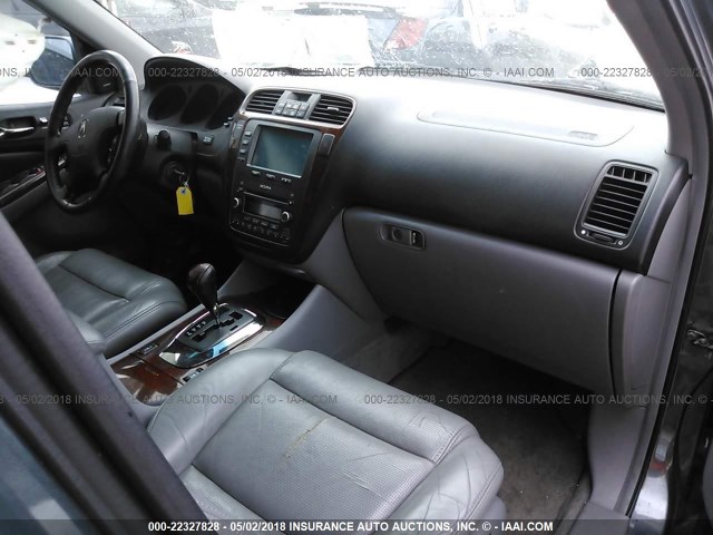 2HNYD18635H524858 - 2005 ACURA MDX TOURING GRAY photo 5