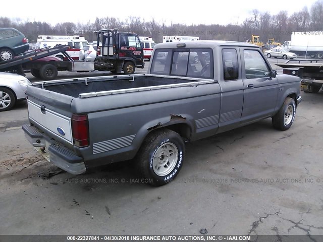 1FTCR14U3NTA70992 - 1992 FORD RANGER SUPER CAB GRAY photo 4