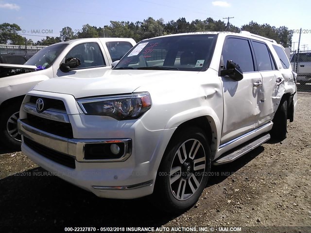 JTEZU5JR6G5110159 - 2016 TOYOTA 4RUNNER SR5/LIMITED/SR5 PREMIUM WHITE photo 2