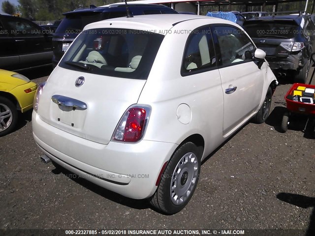 3C3CFFAR2FT550036 - 2015 FIAT 500 POP WHITE photo 4