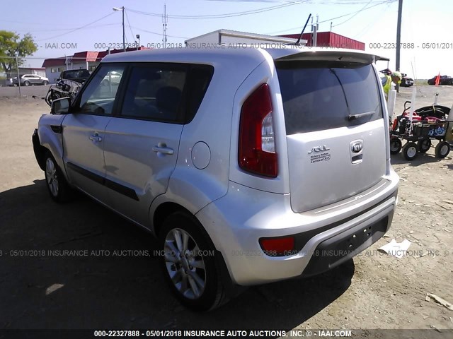 KNDJT2A67D7525984 - 2013 KIA SOUL +/!/SPORT SILVER photo 3