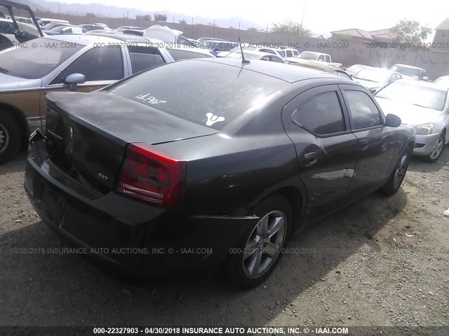 2B3KA33G78H271503 - 2008 DODGE CHARGER SXT BLACK photo 4