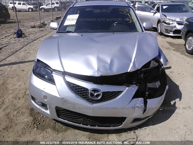 JM1BK32F281109376 - 2008 MAZDA 3 I SILVER photo 6