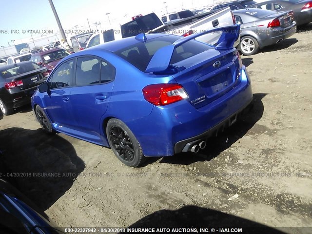 JF1VA2W66F9800967 - 2015 SUBARU WRX STI/LAUNCH EDITION BLUE photo 3