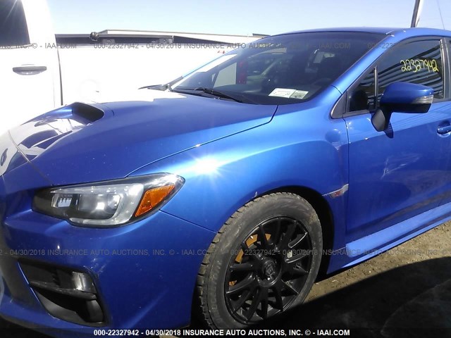 JF1VA2W66F9800967 - 2015 SUBARU WRX STI/LAUNCH EDITION BLUE photo 6