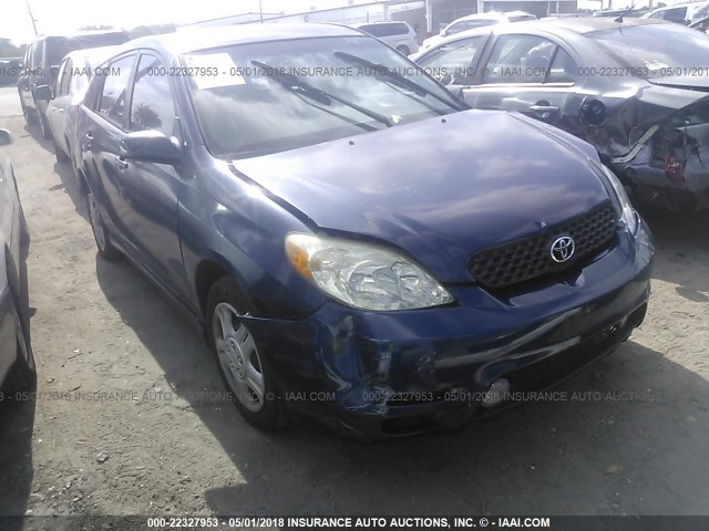 2T1KR32E03C064140 - 2003 TOYOTA COROLLA MATRIX XR BLUE photo 1