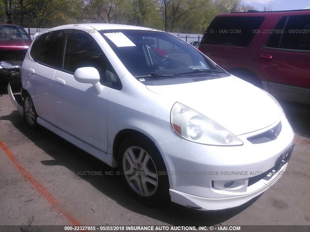 JHMGD37617S003730 - 2007 HONDA FIT S WHITE photo 1