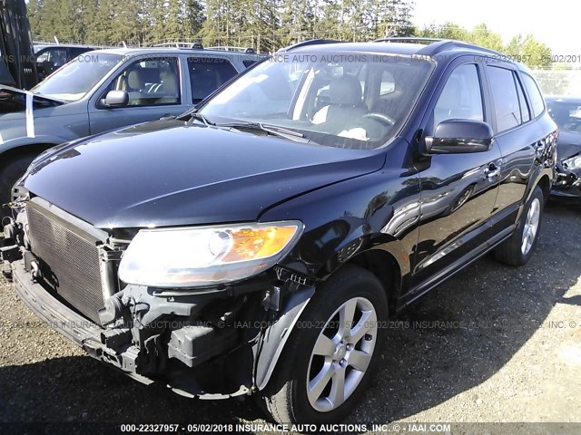 5NMSH73E67H009071 - 2007 HYUNDAI SANTA FE SE/LIMITED BLACK photo 2