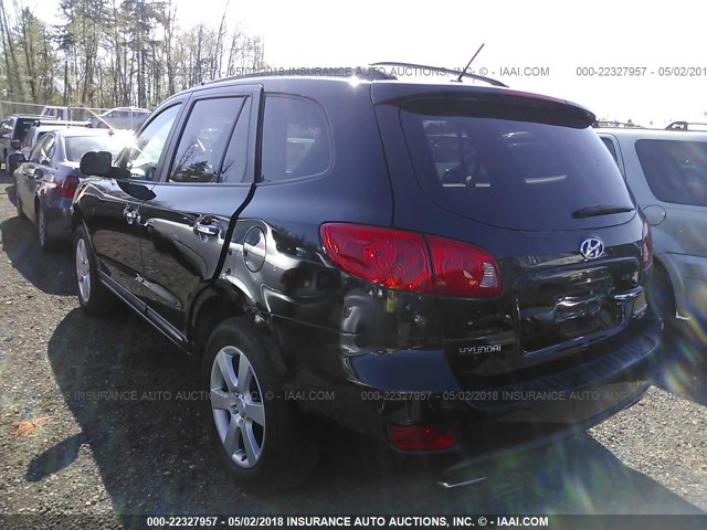 5NMSH73E67H009071 - 2007 HYUNDAI SANTA FE SE/LIMITED BLACK photo 3