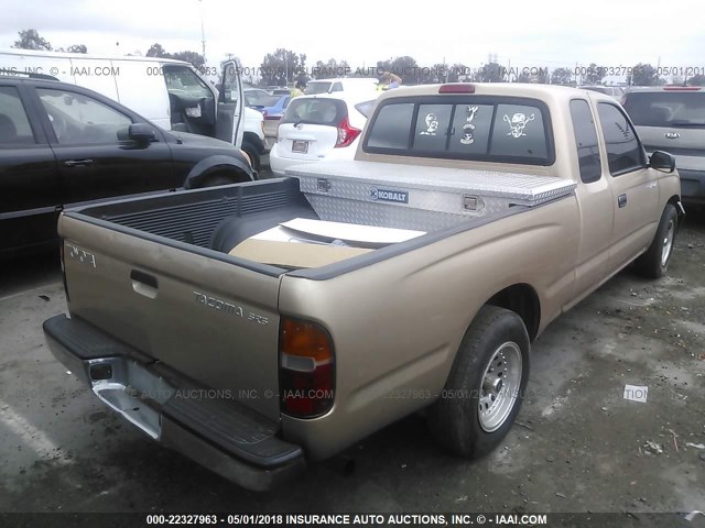 4TAVL52N4WZ164743 - 1998 TOYOTA TACOMA XTRACAB GOLD photo 4