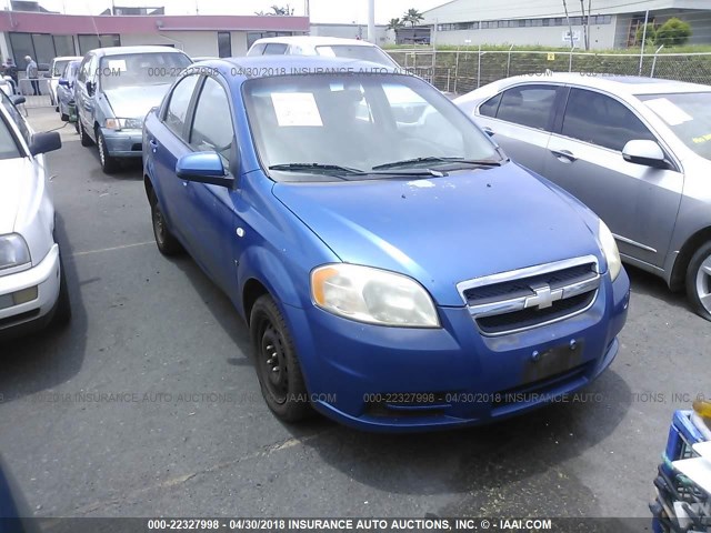 KL1TD56638B005954 - 2008 CHEVROLET AVEO LS BLUE photo 1