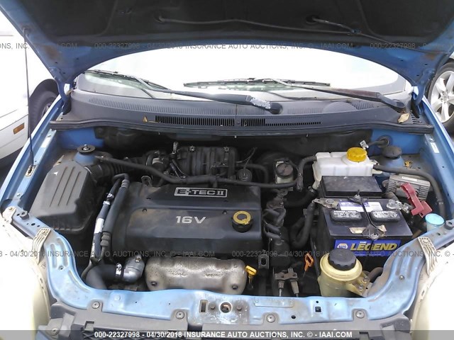KL1TD56638B005954 - 2008 CHEVROLET AVEO LS BLUE photo 10