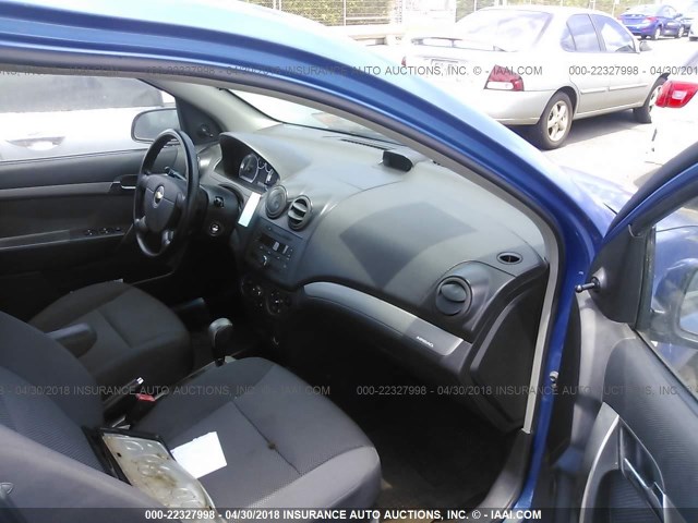 KL1TD56638B005954 - 2008 CHEVROLET AVEO LS BLUE photo 5