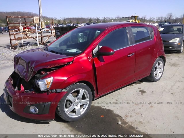 1G1JF6SB4C4174454 - 2012 CHEVROLET SONIC LTZ RED photo 2