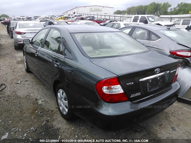 4T1BE32K63U688783 - 2003 TOYOTA CAMRY LE/XLE/SE მწვანე ფოტო 3
