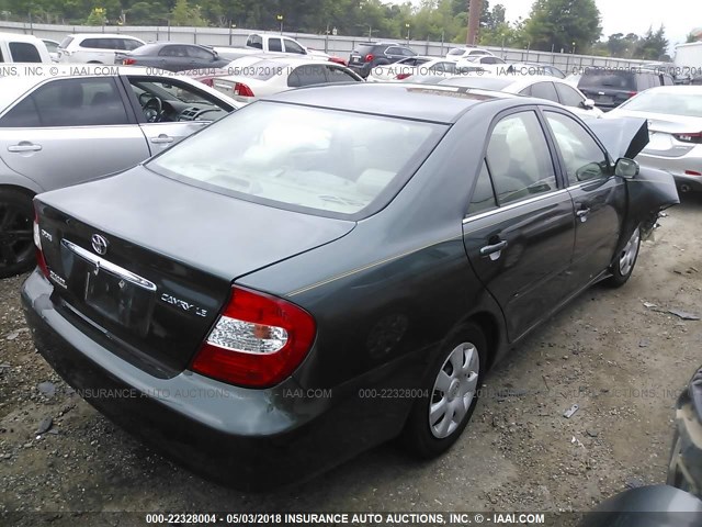 4T1BE32K63U688783 - 2003 TOYOTA CAMRY LE/XLE/SE მწვანე ფოტო 4