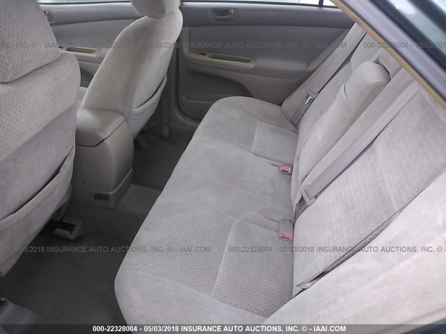 4T1BE32K63U688783 - 2003 TOYOTA CAMRY LE/XLE/SE მწვანე ფოტო 8