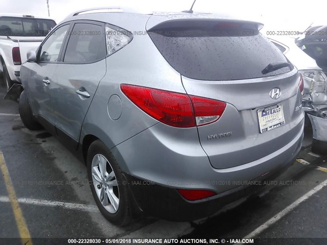 KM8JU3AC9BU226774 - 2011 HYUNDAI TUCSON GLS/LIMITED SILVER photo 3