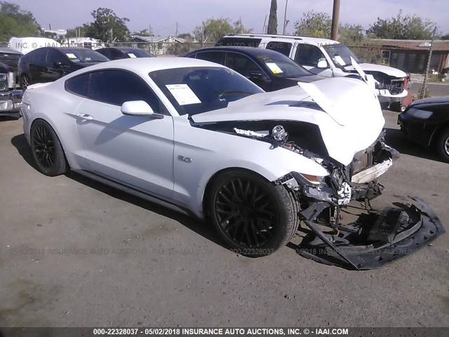 1FA6P8CF8F5310354 - 2015 FORD MUSTANG GT WHITE photo 1