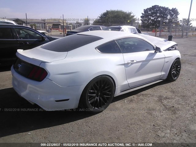 1FA6P8CF8F5310354 - 2015 FORD MUSTANG GT WHITE photo 4