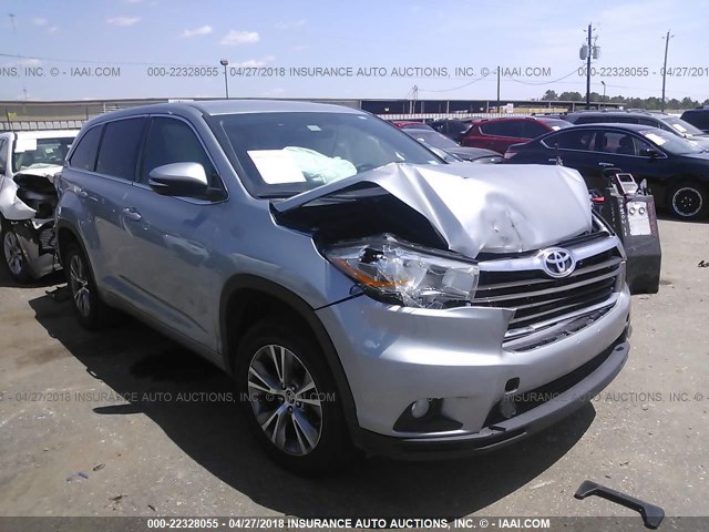 5TDZKRFH5GS149577 - 2016 TOYOTA HIGHLANDER LE/LE PLUS SILVER photo 1