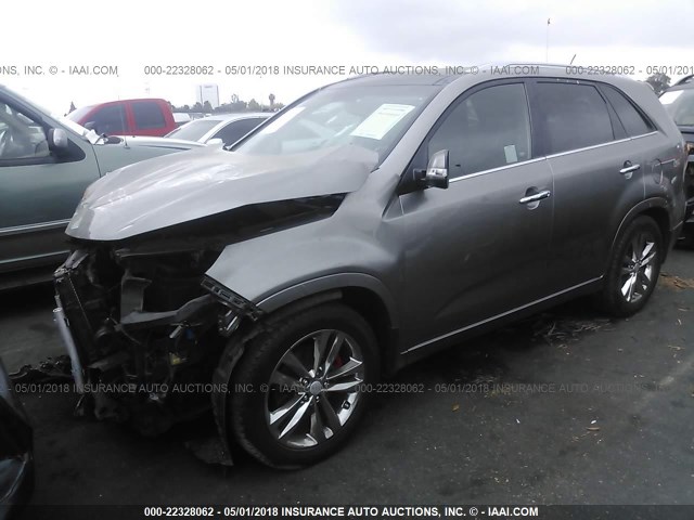 5XYKW4A72EG437395 - 2014 KIA SORENTO SX/SX LIMITED BLACK photo 2