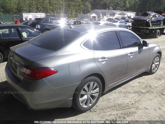 JN1BY1AR9CM394117 - 2012 INFINITI M37 X GRAY photo 4