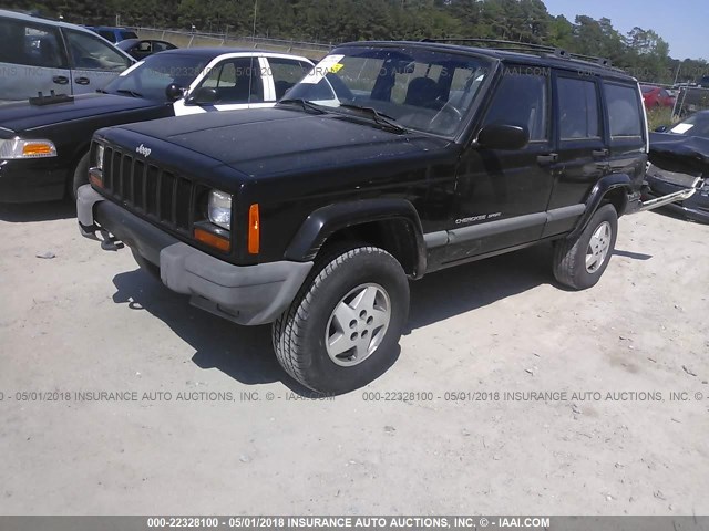 1J4FF48S7YL172715 - 2000 JEEP CHEROKEE SPORT BLACK photo 2