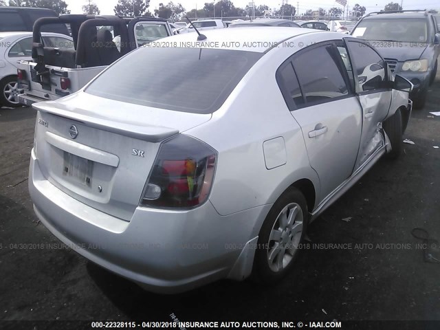 3N1AB6AP2CL710458 - 2012 NISSAN SENTRA 2.0/2.0S/SR/2.0SL SILVER photo 4