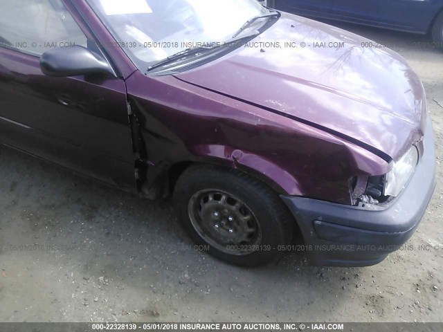 JT2AC52L4T0192116 - 1996 TOYOTA TERCEL STD/DX MAROON photo 6