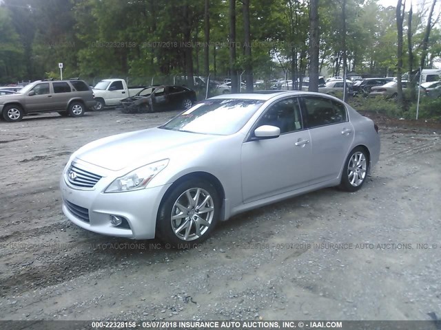 JN1CV6AP3DM717667 - 2013 INFINITI G37 JOURNEY/SPORT SILVER photo 2