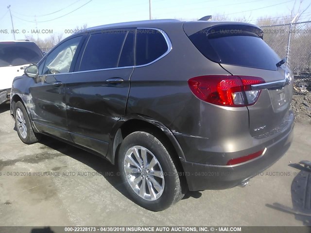 LRBFXBSA6HD110111 - 2017 BUICK ENVISION ESSENCE Շագանակագույն լուսանկար 3