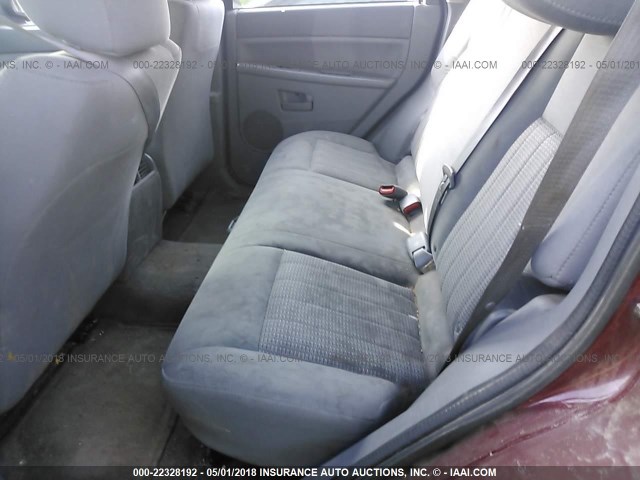 1J8GR48K47C631143 - 2007 JEEP GRAND CHEROKEE LAREDO/COLUMBIA/FREEDOM 红色 照片 8