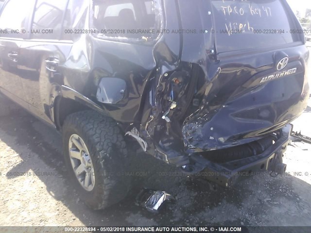 JTEBU5JR8G5338567 - 2016 TOYOTA 4RUNNER SR5 PREM/LTDL/TRAIL/TRD BLACK photo 6