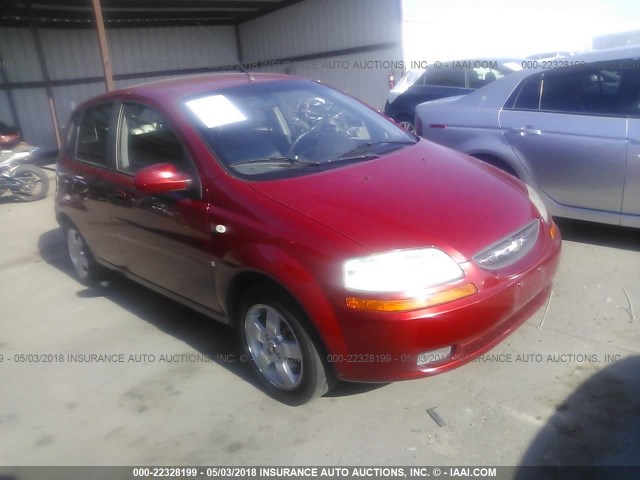 KL1TD66657B749494 - 2007 CHEVROLET AVEO LS RED photo 1