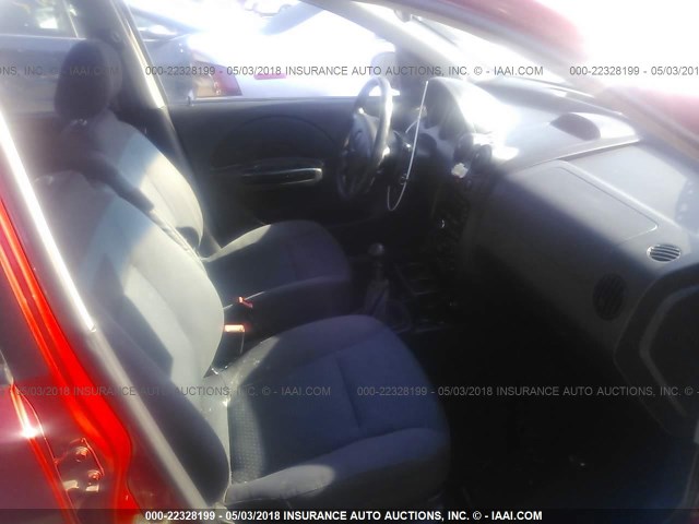 KL1TD66657B749494 - 2007 CHEVROLET AVEO LS RED photo 5