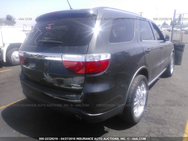 1D4RD4GG1BC730350 - 2011 DODGE DURANGO CREW BLACK photo 4