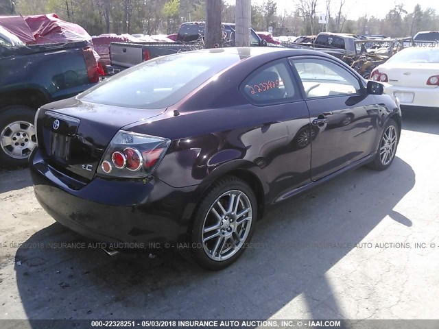 JTKDE3B7XA0315901 - 2010 TOYOTA SCION TC 紫色 照片 4