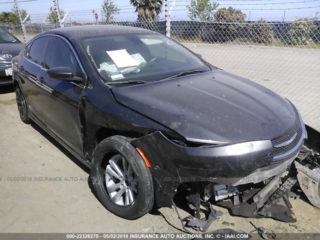 1C3CCCAB8GN180125 - 2016 CHRYSLER 200 LIMITED BLACK photo 1