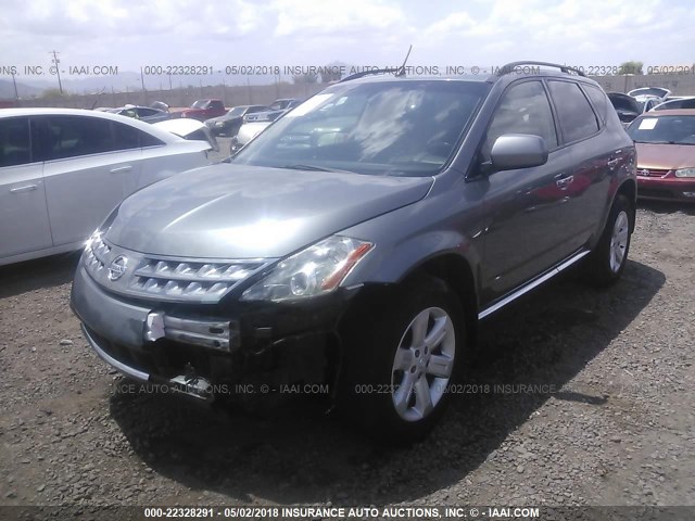 JN8AZ08T86W401136 - 2006 NISSAN MURANO SL/SE/S GRAY photo 2