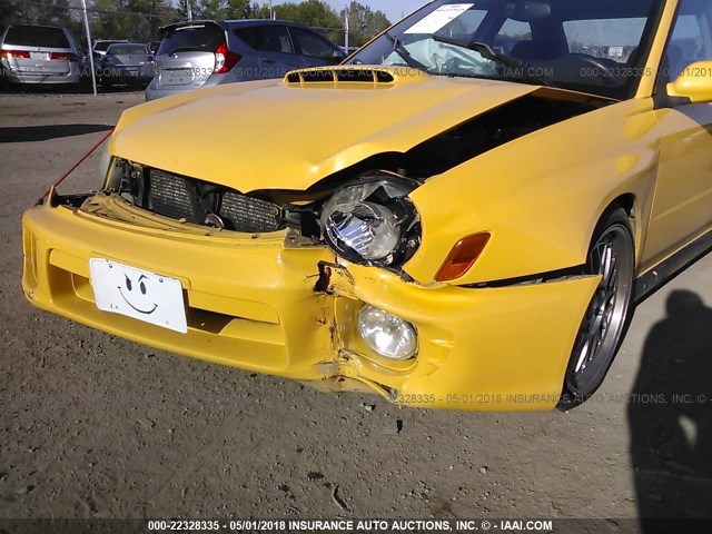 JF1GD29663G501689 - 2003 SUBARU IMPREZA WRX YELLOW photo 6