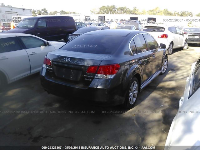 4S3BMBC63D3029781 - 2013 SUBARU LEGACY 2.5I PREMIUM GRAY photo 4