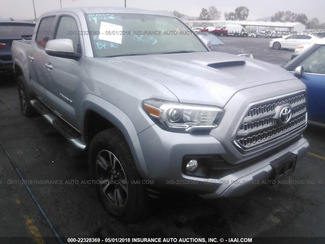 3TMAZ5CN7GM014354 - 2016 TOYOTA TACOMA DBL CAB/SR5/TRD SPORT/OR SILVER photo 1