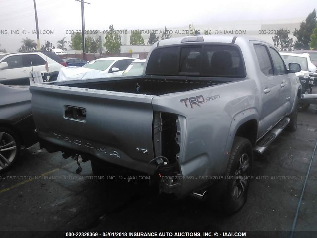 3TMAZ5CN7GM014354 - 2016 TOYOTA TACOMA DBL CAB/SR5/TRD SPORT/OR SILVER photo 4