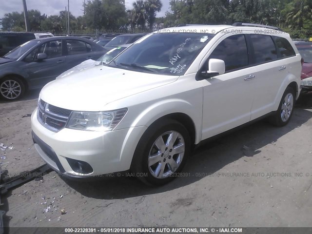 3C4PDCDG6DT661584 - 2013 DODGE JOURNEY CREW WHITE photo 2