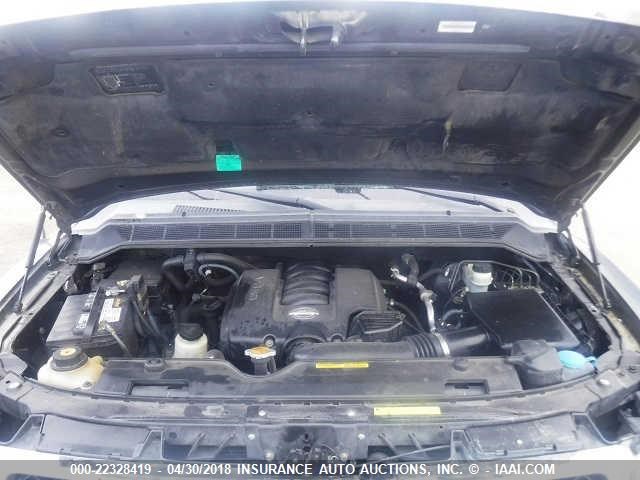 1N6AA07B46N527041 - 2006 NISSAN TITAN XE/SE/LE GRAY photo 10