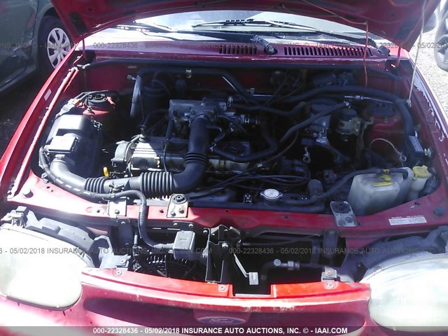 KNJLT05H7V6234673 - 1997 FORD ASPIRE RED photo 10