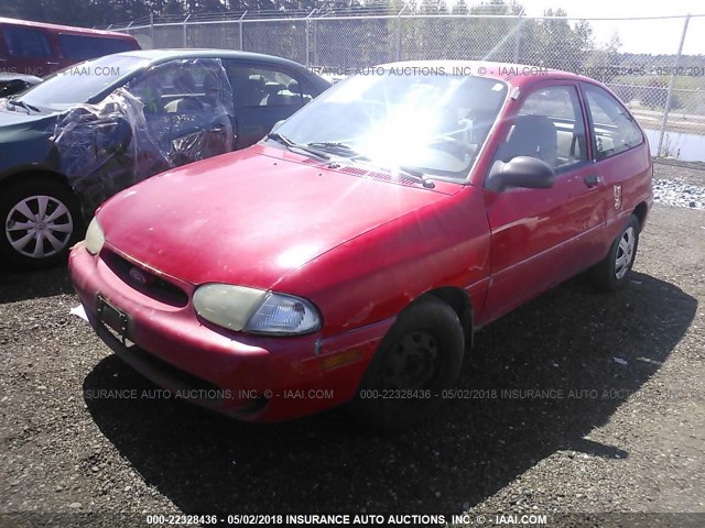 KNJLT05H7V6234673 - 1997 FORD ASPIRE RED photo 2