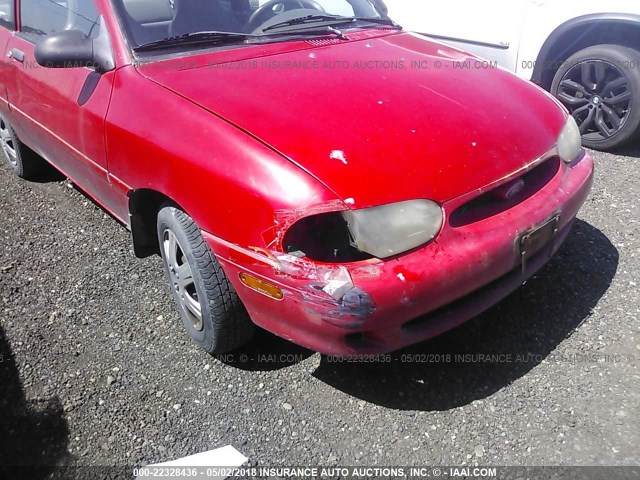 KNJLT05H7V6234673 - 1997 FORD ASPIRE RED photo 6