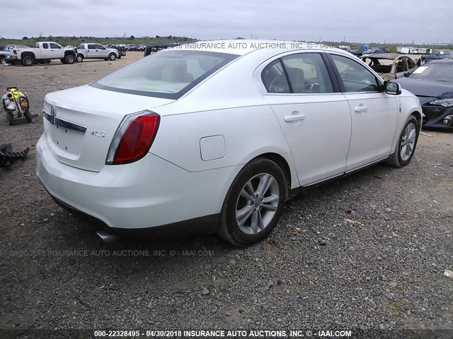 1LNHL9DR5AG612870 - 2010 LINCOLN MKS WHITE photo 4